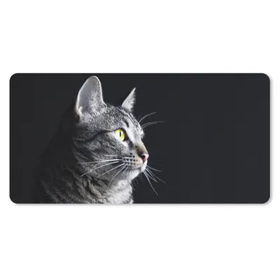 Produktbild von MuchoWow® Schreibtischunterlage Katze schaut weg 80x40 cm - XXL Mauspad - Gaming Mauspad