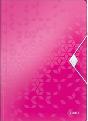 Produktbild von Leitz Eckspannermappe WOW 45990023 DIN A4 3Klappen PP pink