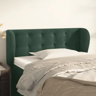Produktbild von Cloris Designermöbel Kopfteil mit Ohren Dunkelgrün 103x23x78/88 cm Samt 2024 Neu