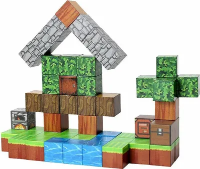 Image de Blocs de construction magnétiques design pixels - 54 pièces