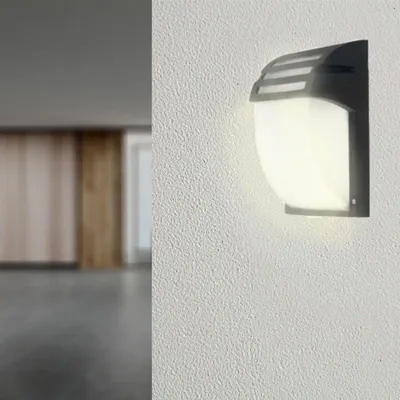 Image de Applique Murale Noire LED IP44 pour ampoule E27