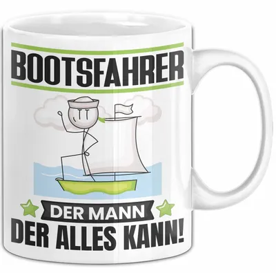 Produktbild von Bootsfahrer Tasse Geschenk für Bootsfahrer Der Mann Der Alles Kann Geschenkidee zum Geburtstag (Weiß)