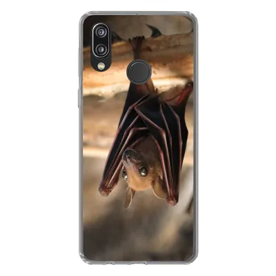 Produktbild von MuchoWow® Handyhülle Schutzhülle Hülle für Huawei P20 Lite (2020) Baby - Fledermaus - Holz Silikon Softcase Handy Hülle - Kartenhalter