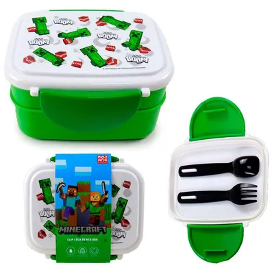 Obrázok produktu pre Občerstviaca krabička s motívom Minecraft TNT + príbor