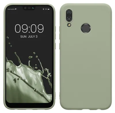 Produktbild von kwmobile Handyhülle für Huawei P20 Lite Hülle - TPU Case - Kabelloses Laden - Schutzhülle Cover in Graugrün