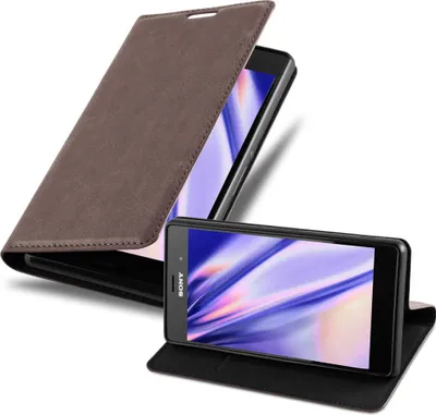 Immagine prodotto di Cadorabo custodia per Sony Xperia Z3 custodia protettiva in marrone custodia per telefono cellulare cover chiusura magnetica