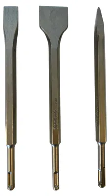 Image de Makita D-30134 Meiel set 3 pcs. SDS plus 250 mm longueur pointe de taureau / ciseau à froid / ciseau à détartrer