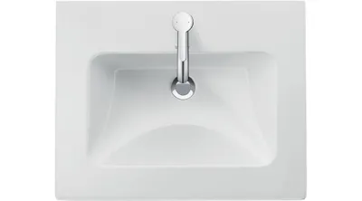 Produktbild von Duravit Möbelwaschtisch ME by Starck m ÜL m HLB 530x490mm 1 Hahnloch weiß WG