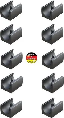 Obrázek produktu pro Koncovka pro posuvné trubky nábytku - Obdélníková - Průměr 23-25 mm - Balení 10 kusů - Černý plast