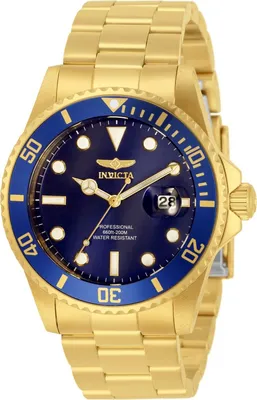 Obrázek produktu pro Invicta Pro Diver 33270 Pánské Hodinky - Quartz Hnutí - Nerezová Ocel s Modrým Ciferníkem - 42 mm