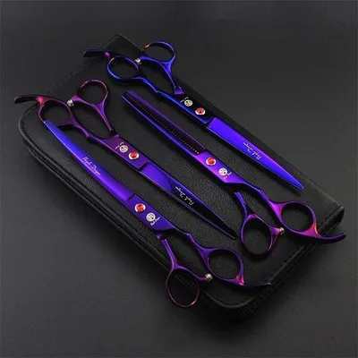 Image de Ensemble de ciseaux de bureau en acier inoxydable, 4 pièces