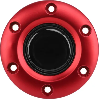Image de Capuchon central de volant de voiture Interrupteur de bouton de klaxon pour volant 6 trous rouge