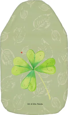 Produktbild von Mr. & Mrs. Panda Wärmflasche Blume Kleeblatt - Blattgrün - Geschenk, Glück, Wärmekissen, Umzug, Glücksbringer, Motivation, Bettflasche, Kleeblätter, Garten, Flauschige
