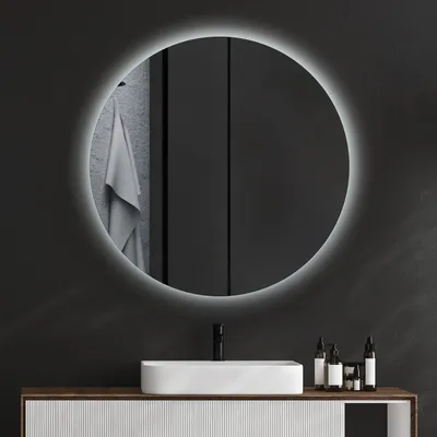 Produktbild von Coloray - Kosmetikspiegel mit LED Beleuchtung – Spiegel - Rundspiegel Schminkspiegel - Rund Ø70 cm - (Farbtemperatur: Kaltweiß 6500K)