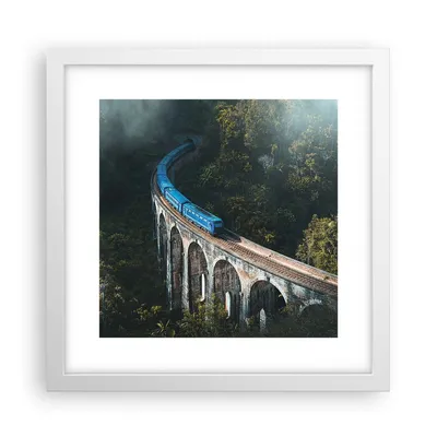 Produktbild von Gerahmtes Poster - Weißer Rahmen - Zug Hogwarts Express - 30x30 cm - Wand Bild - Wanddeko - Wandbilder - Kunstposter - Wandposter - Bilderrahmen - Bilder - Kunstdruck - P2WAC30x30-5132
