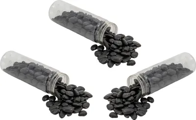 Produktbild von Deko Steine schwarz klein 1-2cm 1kg - 3 Stück Garten Dekoration Basteln Vase Streudeko Kiesel