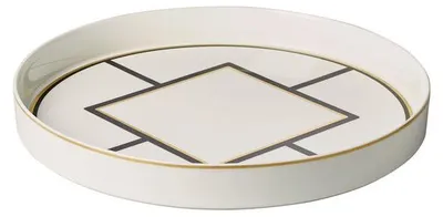 Produktbild von Villeroy & Boch MetroChic, Schwarz, Gold, Weiß, Porzellan, 33 cm, 40 mm, 1,48 kg