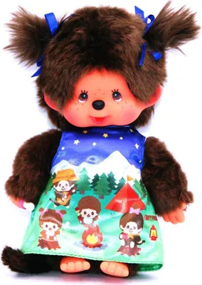 Produktbild von Monchhichi Plüschpuppe Mädchen Camping 20 cm Affe Kuscheltier