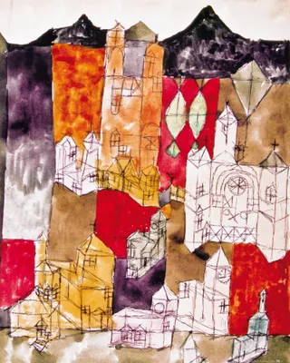 Produktbild von Paul Klee Kunstdruck Bild - Stadt Der Kirchen, 1918 (50 x 40 cm)