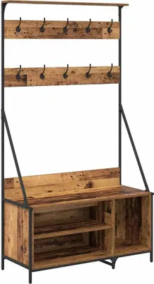 Image de vidaXL Portemanteau vieux bois 100 x 41 x 184 cm Bois composite