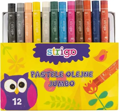 Zdjęcie produktu dla Pastele olejne jumbo Strigo 12 kolorów