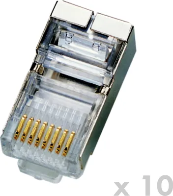 Image de RJ45 STP Cat5e 8p8c connector 10 pcs, for wire
