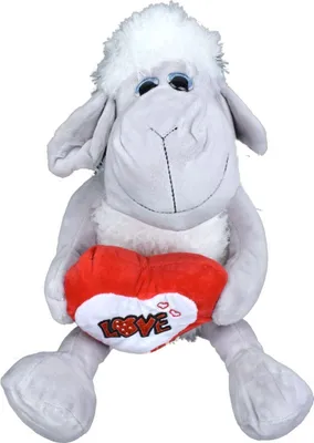 Produktbild von Schaf mit Herz und Schriftzug "Love" Plüschfigur ca. 42 cm Kuscheltier