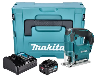 Zdjęcie produktu dla Makita JV 101 DSM1J Wyrzynarka akumulatorowa 12 V maks. 65 mm + 1x akumulator 4,0 Ah + ładowarka + Makpac