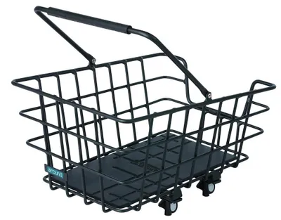 Produktbild von AROUND 10055 Hinterradkorb College Alu schw. 46x34x22 cm abnehmbar weitmaschig, schwarz