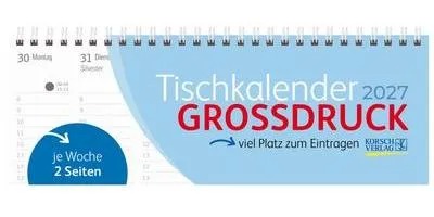Produktbild von Tischquerkalender Großdruck 2027