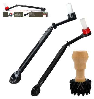 Produktbild von Kaffeebürsten-Set - 3 Stück - Reinigungsbürsten - Barista-Zubehör - Kunststoff/Holz - Perfekt für die Brühgruppe - Kaffeezubehör