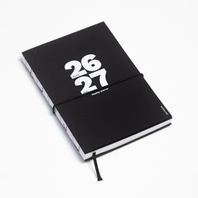 Obrázek produktu pro Plánovač na rok 2026-2027, černý, formát A5