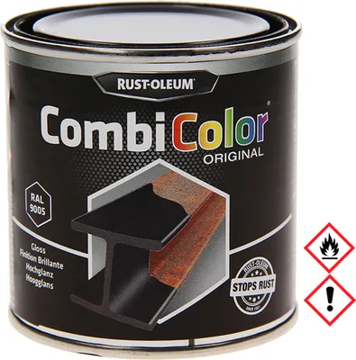 Produktbild von Rust Oleum CombiColor Original Hochglanz RAL 9005 tiefschwarz 250ml