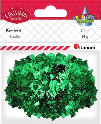Obrázok produktu pre Zelené vianočné konfety 7 mm Titanum