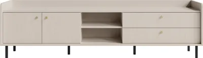 Produktbild von Masseno TV-Schrank ASTREA 210 cm Fernsehschrank mit 2 Schubladen und 2 Türen TV-Lowboard für Wohnzimmer Modern 210x42x59 cm Beige / Beige