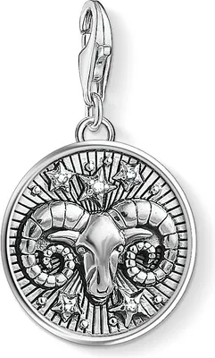 Obrázok produktu pre THOMAS SABO, prívesok s motívom zverokruhu Baran, striebro 925, čierne