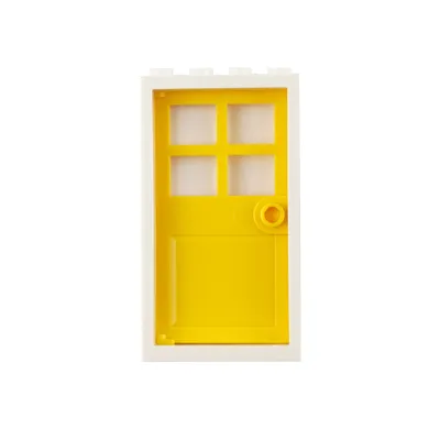 Produktbild von LEGO® 1x4x6 Türen Gelb und weißer Rahmen für Haus, Gebäude NEU! Menge 100x