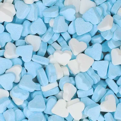 Produktbild von Fortuin Mini Pepermunthartjes blau-weiß 1kg