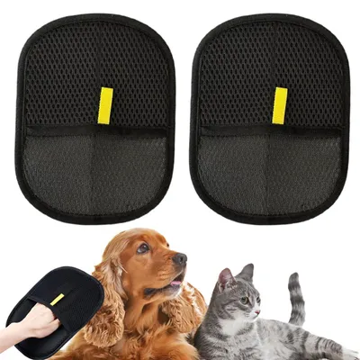 Productafbeelding van Dierhaarverwijderingshandschoen voor katten en honden (2 stuks)