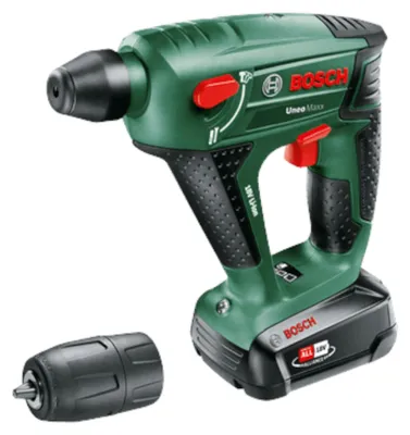 Zdjęcie produktu dla Akumulatorowy młot udarowo-obrotowy BOSCH Uneo Maxx 060395230C, SDS-Quick, 18 V, Li-Ion, bez akumulatora