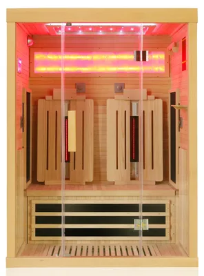 Produktbild von Dewello® Infrarotkabine Infrarotsauna SALTCOATS 135cm x 105cm inkl. 4 Vollspektrumstrahler, 4 Karbonstrahler, 2 Personen