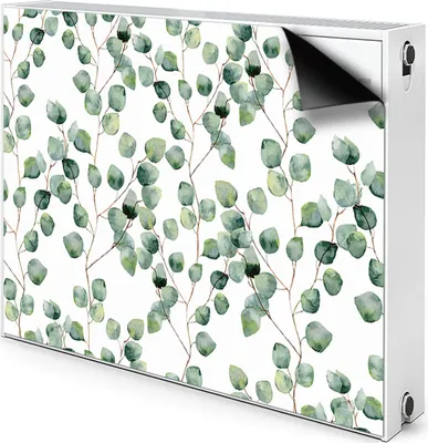 Produktbild von Magnet Radiator Magnet Mat Heizkörperverkleidung Heizkörper-Abdeckung Heizung 90x60 cm  - Zweige, mit Blättern
