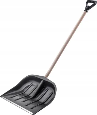 Produktbild von KADAX Schneeschaufel "Labrol", Schneespaten ohne Stiel mit Alukante und ergonomischem D-Griff, Schwarz, 45 cm