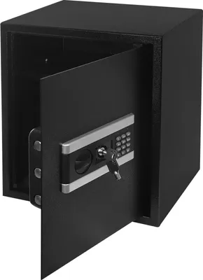 Produktbild von Tresor - Elektronischer Digitalsafe - Code & Schlüssel - Feuerfest - 38×31×45 cm - Für Zuhause & Büro - Schwarz