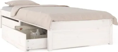 Produktbild von vidaXL Bett mit Schubladen Weiß 90x190 cm