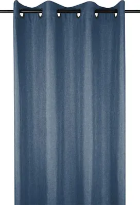 Produktbild von STOF | Vorhang - 140x260 cm - Dunkelblau - Klassisch, Blickdicht, Elegante Ösen