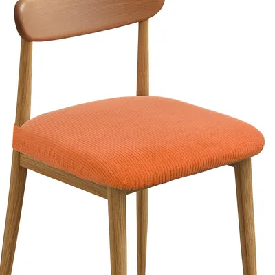 Stuhlhusse-Set 2er-Pack, orange, elastisch, waschbar