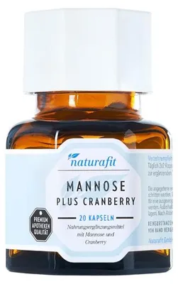Produktbild von naturafit Mannose plus Cranberry Kapseln, 20 St. Kapseln