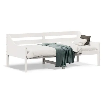 Immagine prodotto di vidaXL Letto da giorno senza materasso bianco 90x190 cm in legno di pino massiccio