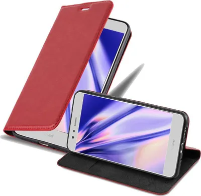 Immagine prodotto di Cadorabo custodia per Huawei P10 LITE custodia protettiva in rosso custodia per cellulare cover chiusura magnetica
